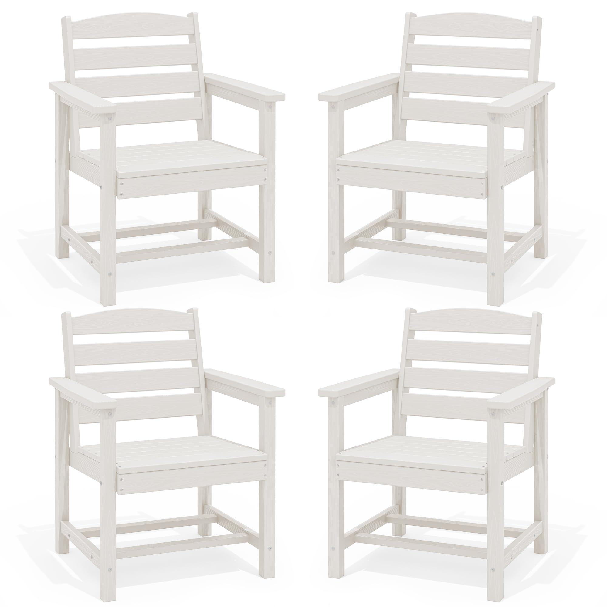 SERWALL 9 Piece Outdoor Dining Set, 84" HDPE Large Patio Dining Furniture Set for 8, with Pre-drilled Umbrella Hole, Outdoor Tables and Chairs Set for Garden, Brown