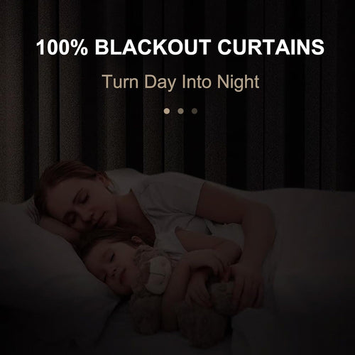 100% Blackout Shield Linen Blackout Curtains for Bedroom 90 Inches Long, Back Tab/Rod Pocket Living Room Drapes, Thermal Insulated Blackout Curtains 2 Panels Set, 50" W x 90" L,Cream