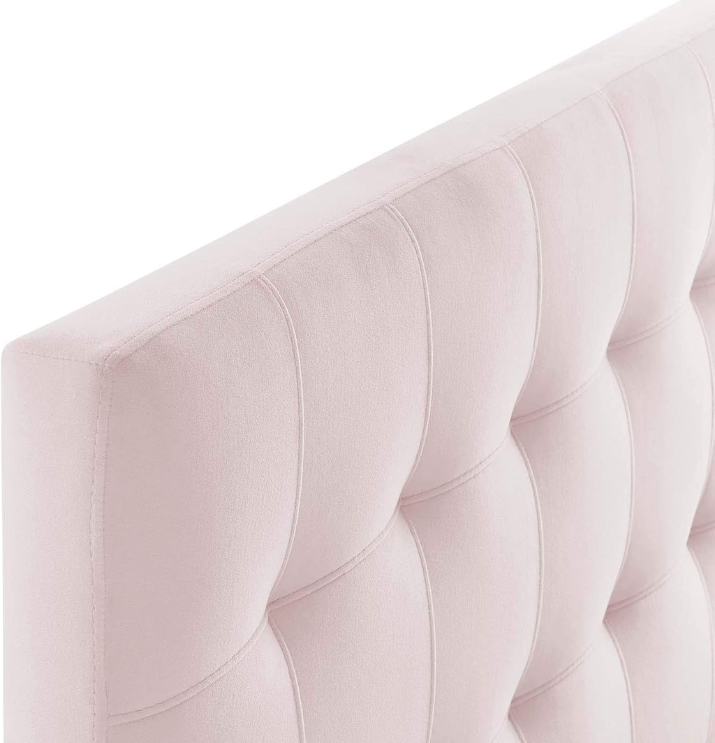 Modway Lily Biscuit Tufted Twin Performance Velvet Headboard, Pink