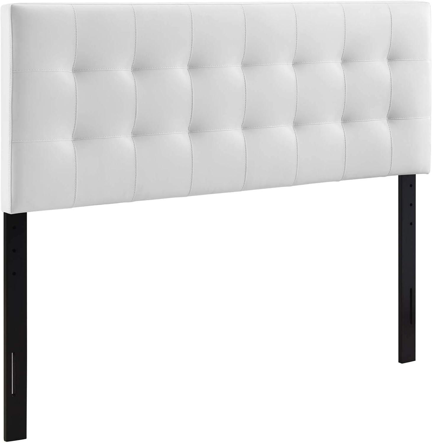 Modway Lily Tufted Faux Leather Upholstered Full Headboard in White