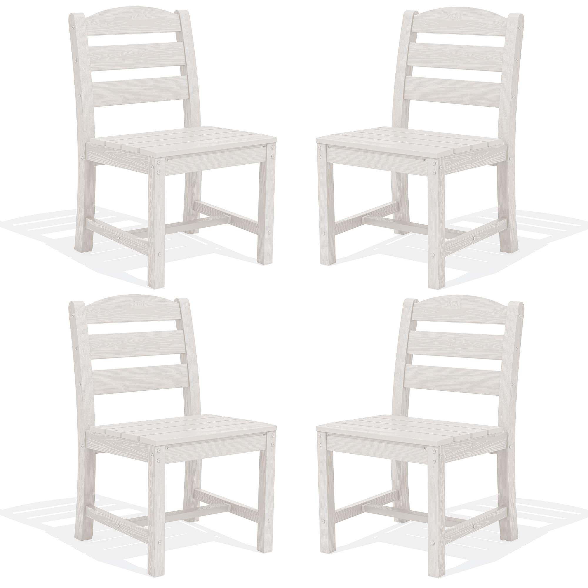 SERWALL 9 Piece Outdoor Dining Set, 84" HDPE Large Patio Dining Furniture Set for 8, with Pre-drilled Umbrella Hole, Outdoor Tables and Chairs Set for Garden, Brown