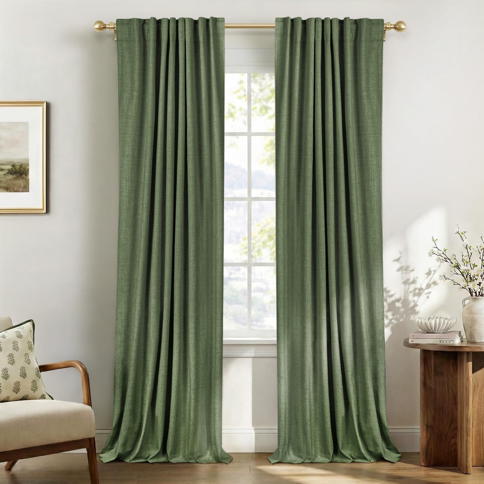 100% Blackout Shield Blackout Curtains for Bedroom 84 Inches Long, Back Tab/Rod Pocket Living Room Drapes, Thermal Insulated Blackout Curtains 2 Panels Set, 50" W x 84" L, Cream