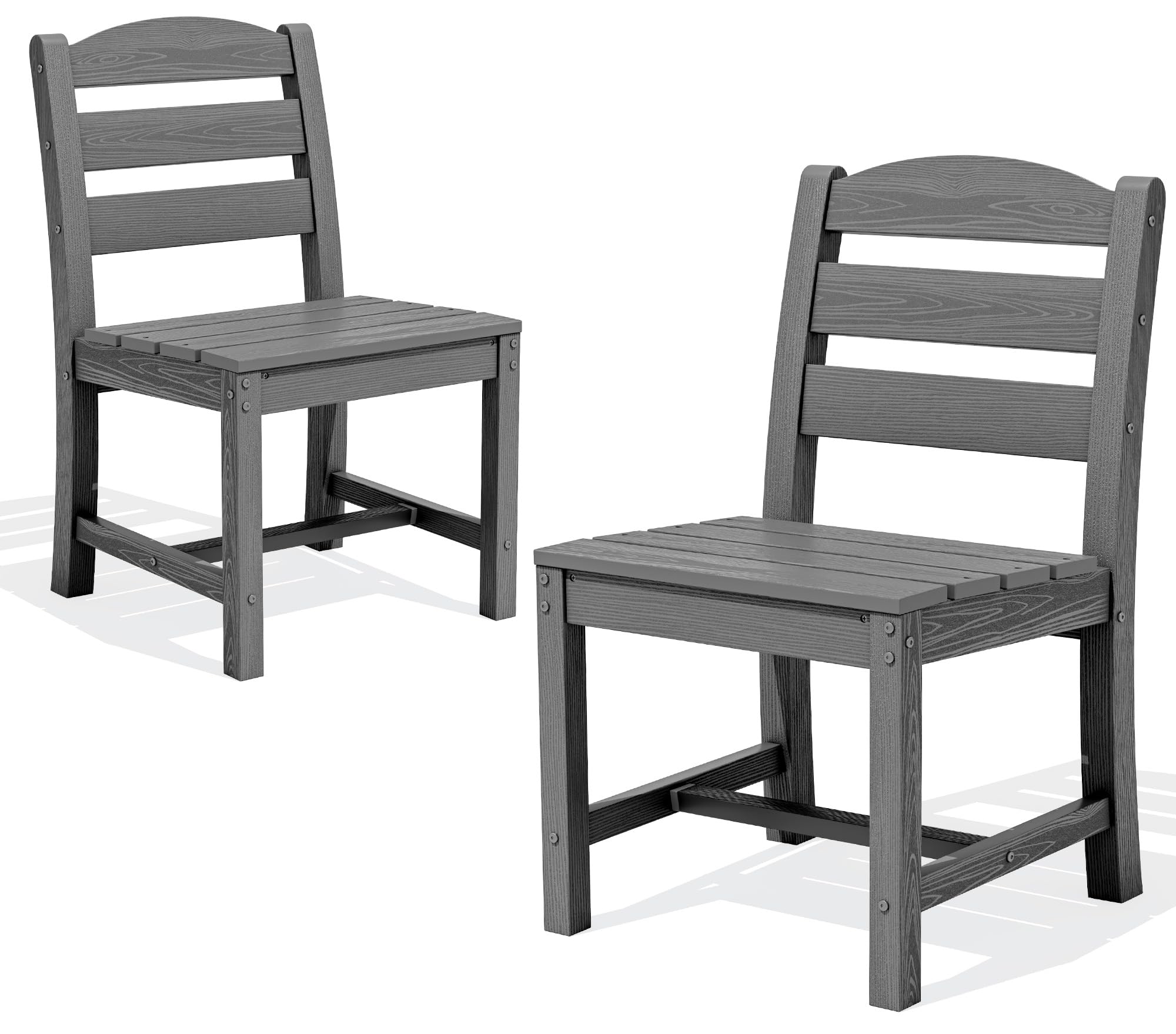 SERWALL 9 Piece Outdoor Dining Set, 84" HDPE Large Patio Dining Furniture Set for 8, with Pre-drilled Umbrella Hole, Outdoor Tables and Chairs Set for Garden, Brown