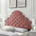 Modway Diana Tufted Performance Velvet Full/Queen Headboard in White